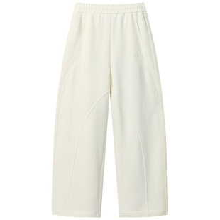 FILA 斐乐官方女士针织长裤2025秋季新款弯刀裤休闲宽松阔腿裤子