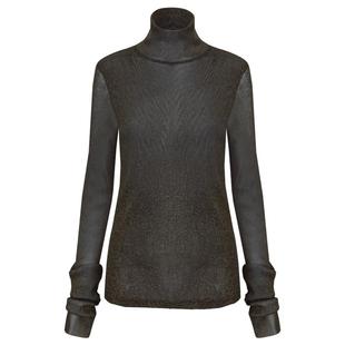 预售COCOBELLA黑色miu系高领微透视打底衫女混搭长袖上衣UT3220-4