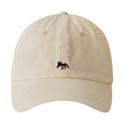 Himade韩版小众刺绣小狐狸帽子男女百搭粉色宽檐显脸小鸭舌帽遮阳