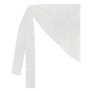 馨帮帮 小众叠穿神器蕾丝花朵三角巾屁帘系带半身裙帘丝巾腰带