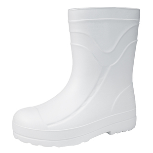 轻丫屠宰厂雨靴子厨师鞋防滑防水养殖男款厚底防污耐酸碱高筒白色