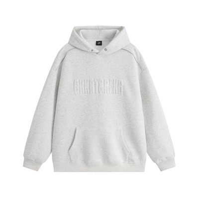 GKKRT钢印字母连加绒加厚帽卫衣