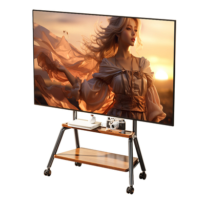 移动电视支架带置物架适用小米海信TCL55 65 75 85寸电视机推车