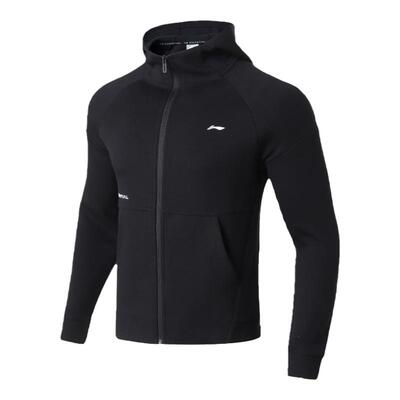 李宁女款连帽保暖外套训练宽松