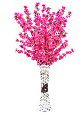 仿真桃花枝假樱花腊梅花塑料花