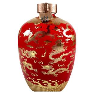 老龙口2500ml红色封坛酒52度浓香型白酒粮食酒封存收藏酒周岁封酒