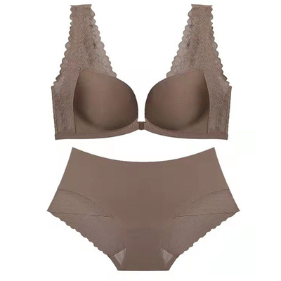 趣安芬文胸前扣无钢圈小胸聚拢