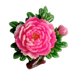 洛阳文创城市旅游纪念品立体牡丹花冰箱贴磁性贴个性创意礼品礼物