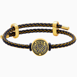 足金生肖龙年黄金手链男款女款纯金电黑金情侣转运珠手绳国潮礼物