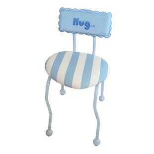 PAPAHUG 海盐餐椅爱心梳妆椅休闲椅家用软包靠背椅子卧室化妆凳子