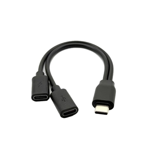 otg一拖二type-c双母头转接线上网宝无线wifi功能边充边上网USB-C转接一分二传输数据线