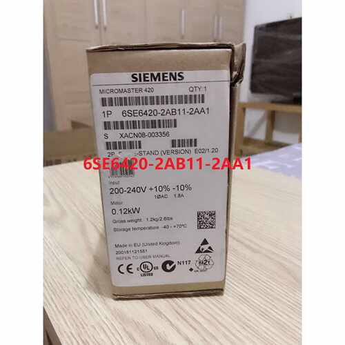 议价6SE6420-2AB11-2AA1西门子MM420变频器 0.12KW 6SE64202AB112