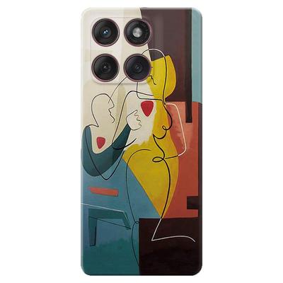 少女的幻想适用摩托罗拉edge60pro手机壳50/40/S30/G86G85G84G75G56G55G54油画抽象艺术毕加索个性创意女款软