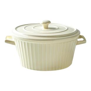 双耳汤碗家用大号高级感陶瓷泡面碗带盖大碗奶油风装汤盆螺蛳粉碗