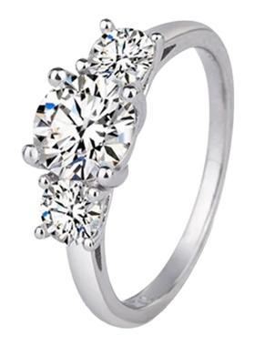 莫桑石奢华三生三世戒指小众