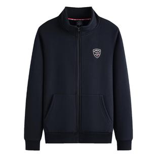 【内里加绒】德鲨立领夹克2024冬季新款休闲针织开衫外套