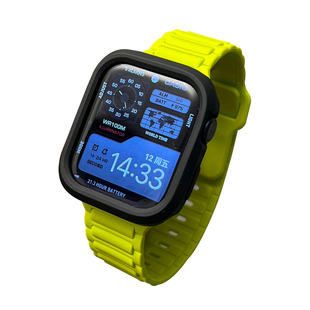 适用s10/S11苹果手表ultra2工字硅胶apple针扣SE3带s8/s9壳iwatch