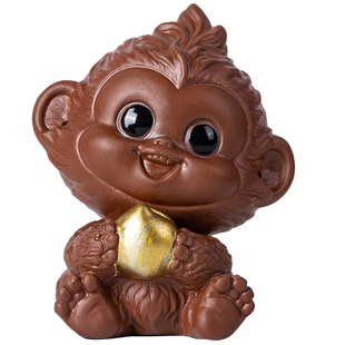 创意陶瓷可爱小猴子摆件吉祥物十二生肖猴家居办公桌面装饰品摆设