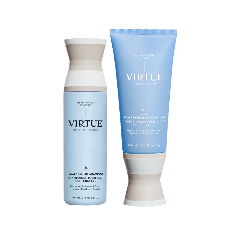VIRTUE头皮调理洗护套装清洁头皮水油平衡保湿控油蓬松去屑舒痒 洁平实拍商品图
