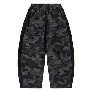 小象汉姆童装男童迷彩裤儿童春春长裤休闲弯刀裤2026春装新款大童