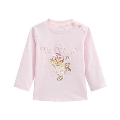 TeenieWeenie Kids小熊童装26春新款女宝宝休闲可爱棉印花长袖T恤