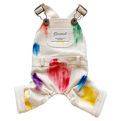 bluetime宠物牛仔四脚衣手绘涂鸦