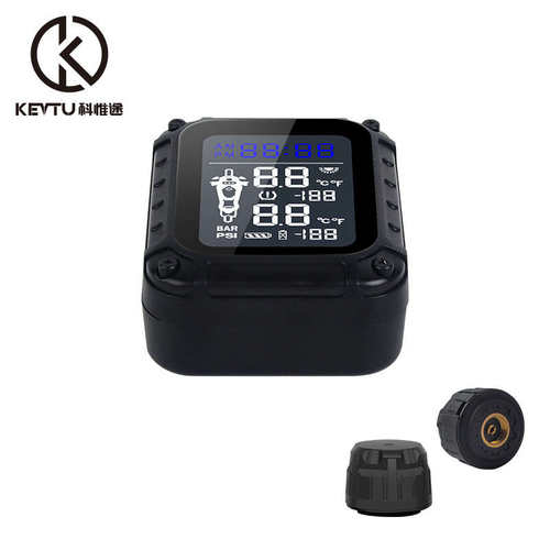 KEVTU科惟途摩托车胎压监测T6S轮胎气压检测仪器磁吸太阳能长续航