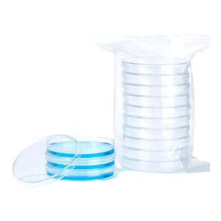 Labshark一次性塑料培养皿90mm微生物培养皿实验室细菌无菌圆方形灭菌平皿平板二分格培养皿比克曼生物