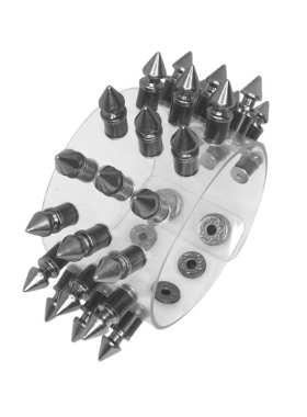 螺丝扣圆柱时尚无色透明朋克手链