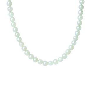 周大生和田玉项链女款玉石青圆珠串珠套链新年礼物送女朋友高级