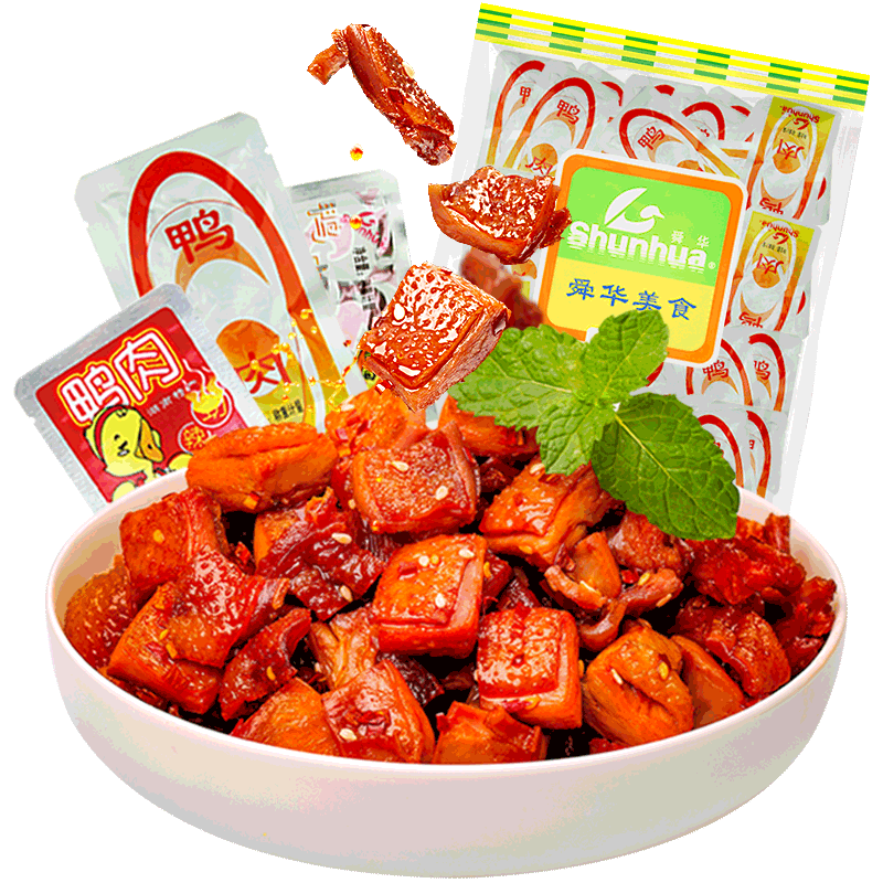 舜华临武鸭湖南郴州特产香辣鸭肉解馋必备零食小包装鸭肉小吃