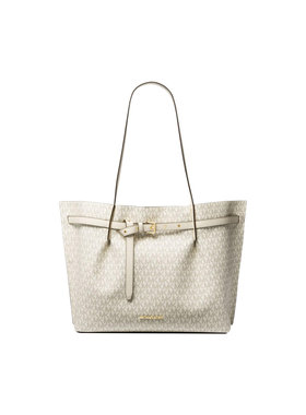 MICHAEL KORS 迈克高仕 MK Emilia帆布单肩手提包 大号 女款 米色
