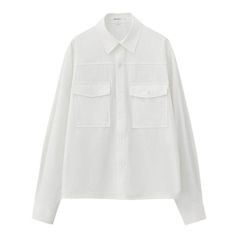 MOUSSY clean fit刺绣LOGO简约风衬衫028HSZ30-1061