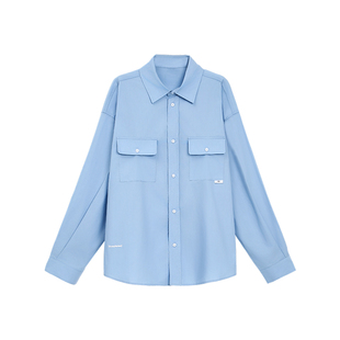 TurnSignal潮牌宽松衬衫女秋季2025新款纯棉休闲百搭长袖衬衣