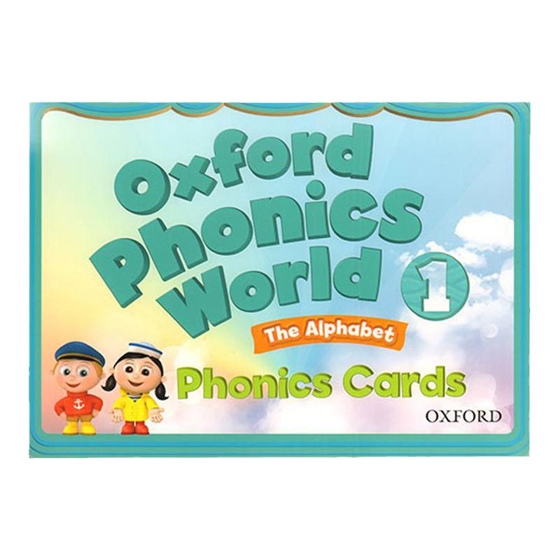 牛津自然拼读教材Oxford Phonics World 1 Phonics Cards自然拼读小学英语教材字母发音训练一级别教学卡片 1 2 3 4 5级中图网