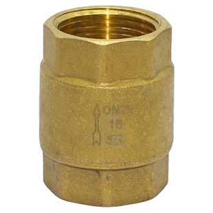 立式止回阀苏明黄铜20水表单向阀水管水泵用阀4分6分1寸dn25管件