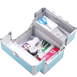 医药箱家用药箱常备药铝合金医疗箱急救包学生收纳盒家庭装急救箱