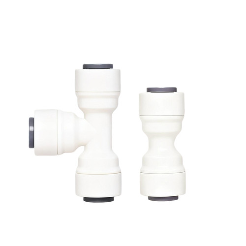 中荷接头直接弯接头三通净水器2分3分快接纯水机通用螺纹水管配件