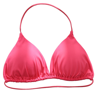 细带挂脖内衣女比基尼三角杯内搭外穿美式吊带小胸性感美背文胸罩