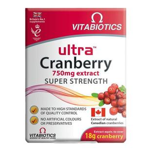 英国Ultra Cranberry薇塔贝尔蔓越莓精华30片/盒女性27.2月效期