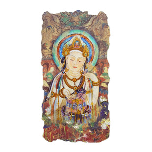 敦煌壁画冰箱贴莫高窟飞天立体木质磁性冰箱贴 敦煌旅游纪念包邮