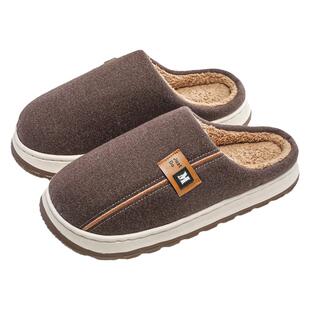 男士棉拖鞋防滑老人冬季家居室内2025新款加绒保暖老年人棉拖家用