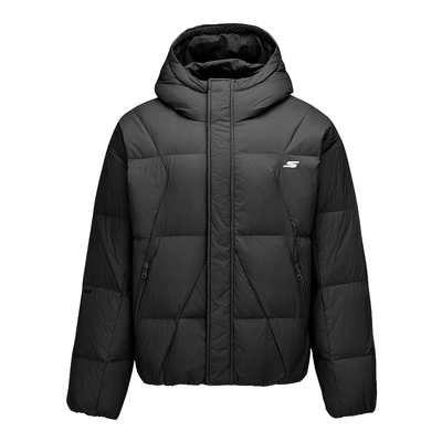 Skechers斯凯奇男女蓬松轻盈保暖冬连帽羽绒服外套P425U035/0018