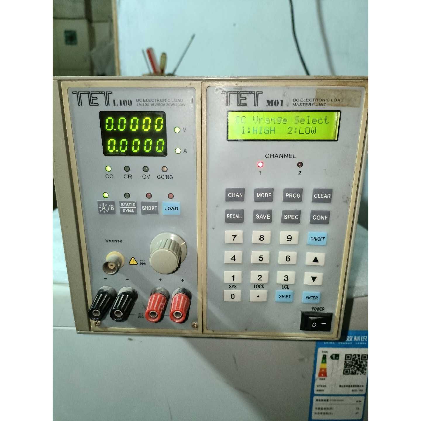 议价TET 电子负载器 L100    M01,二手的，单机没配