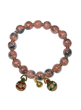 普陀山小众琉璃香灰陶瓷手链