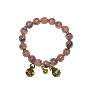 普陀山小众琉璃香灰陶瓷吞金兽转运珠手链文玩佛珠手串男女款