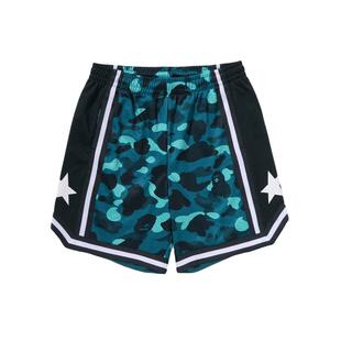 BAPE男装26年春夏星标迷彩图案网眼运动篮球短裤307531Q