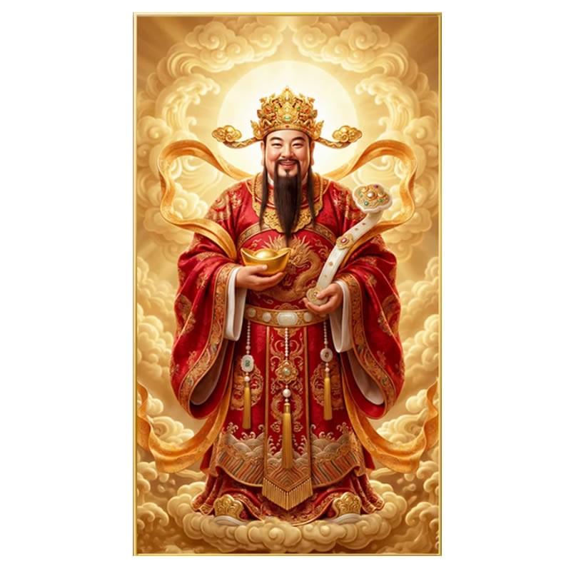 5d方钻满钻钻石画2026新款高级感财神爷100cm以上点贴钻十字绣大