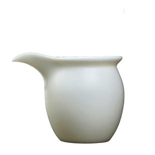 230毫升素烧猪油白瓷公道杯分茶器茶漏海功夫茶具零配不烫手德化