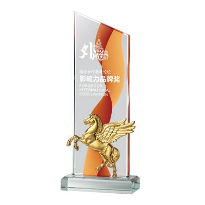 马年水晶奖杯定制员工公司年会